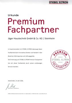 Urkunde Stiebel Eltron